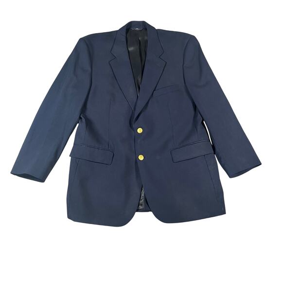 Brooks Brothers "346" Mens Size 43R Wool Blazer Navy Blue - Picture 2 of 12